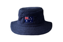 The Aussie Narrow Brim Terry Towelling Hat-NavyBlue