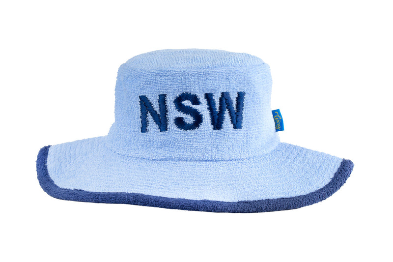 The NSW Blues Wide Brim Terry Towelling Hat