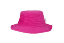 Terry Towelling <BR> Narrow Brim Bucket Hat<BR> Hot Pink