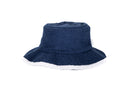 Navy + White Wide Brim