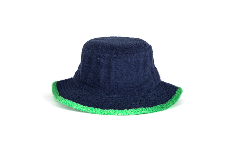 Navy + Green Narrow Brim