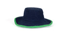 Navy + Green Wide Brim