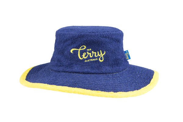 Navy & Yellow Logo Terry Towelling Hat - The Terry Australia