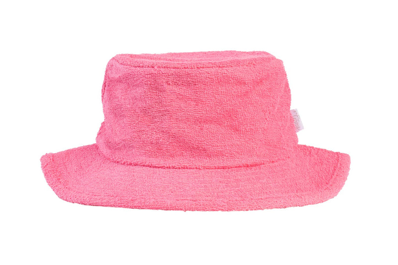 Plain Narrow Brim Pink Terry Towelling Hat - The Terry Australia