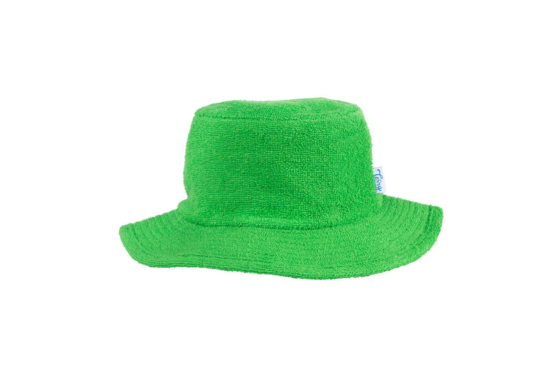 Terry Towelling Bucket Hat-Narrow Brim Apple Green