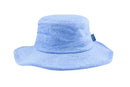 Terry Towelling <BR> Wide Brim Bucket Hat<BR>SkyBlue