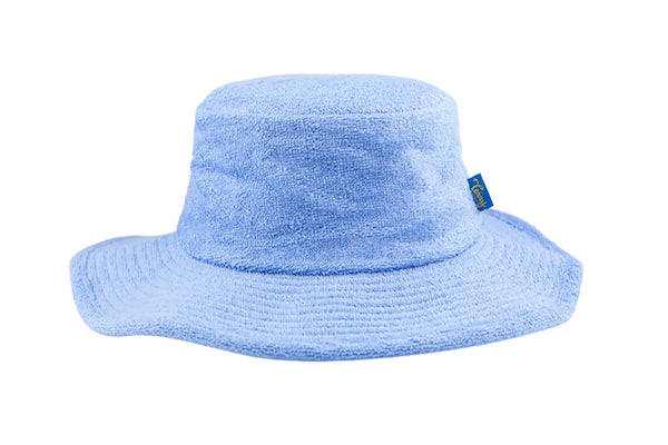 Terry Towelling Bucket Hat-Wide Brim SkyBlue