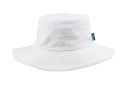 Terry Towelling <BR> Wide Brim Bucket Hat<BR> White