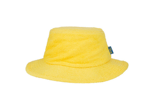 Terry Towelling Bucket Hat-Narrow Brim Yellow