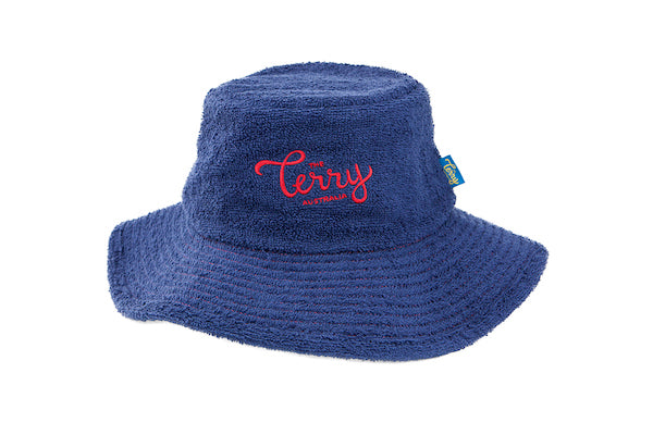 True Blue Aussie Wide Brim Terry Towelling Hat - The Terry Australia